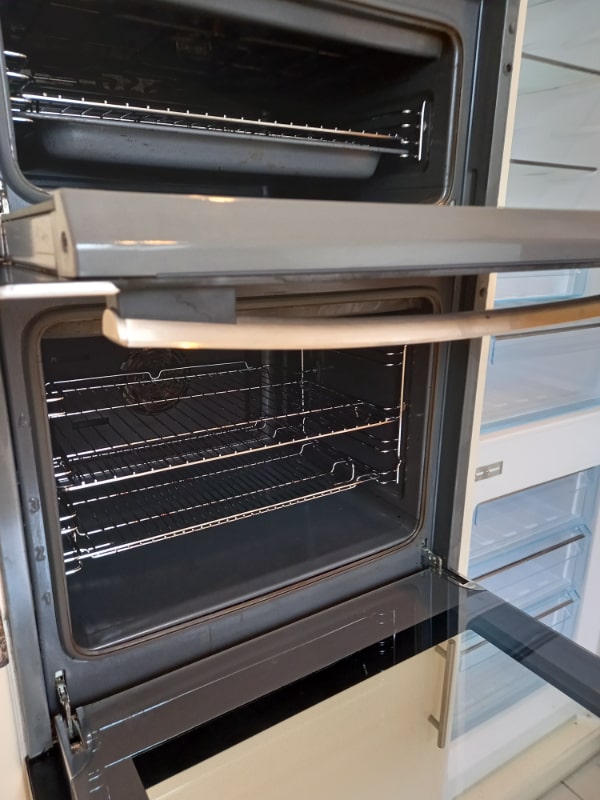 An oven cleaned as part of an end of tenancy clean